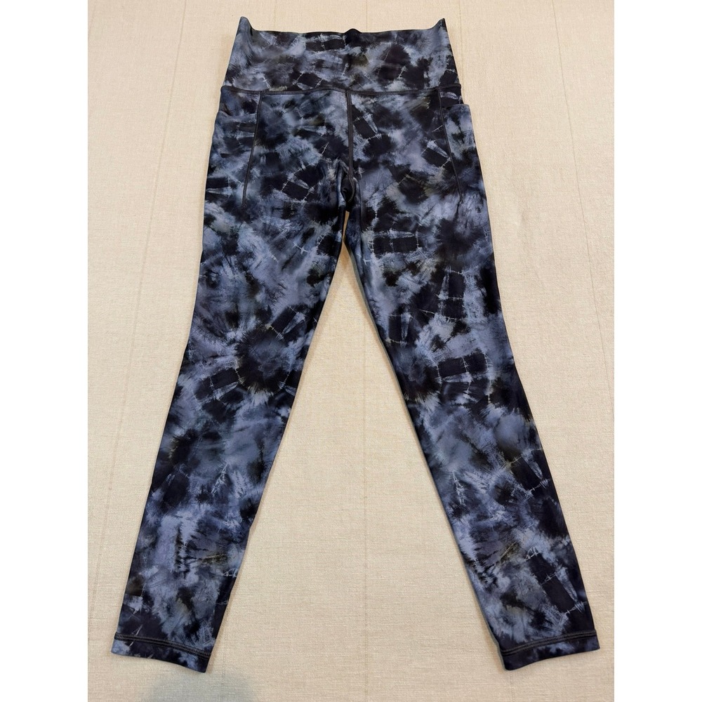 Athleta | Salutation Stash Pocket II Print 7/8 Leggings Blue | Women's S